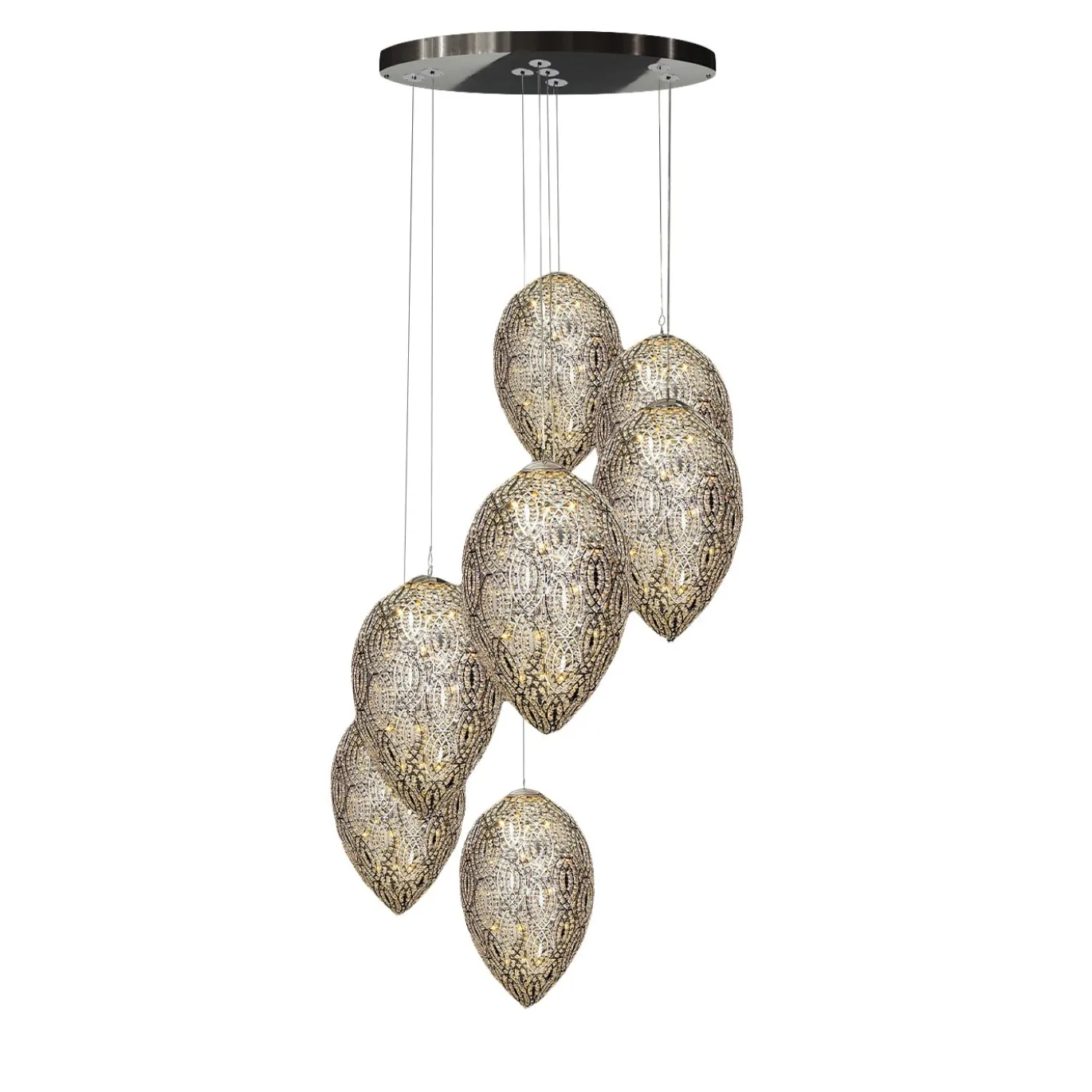 Lampadario a 7 luci Arabesque Eggs Small