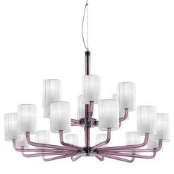 Lampadario a 18 luci Can Can Ametista