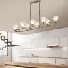 Lampadario a 8 luci con bolle di sapone