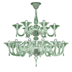 Lampadario a 18 luci Dolfin Verde