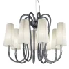 Lampadario a 8 luci grigio Margot