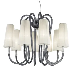 Lampadario a 8 luci grigio Margot