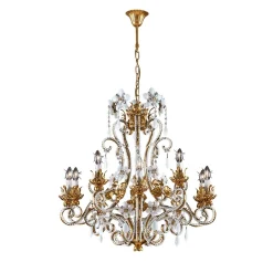 Lampadario 1458 a 10 luci in metallo