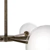 Lampadario a 5 luci in ottone antico Molecola