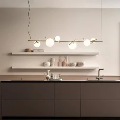 Lampadario a 6 luci Posy Bil in metallo galvanizzato
