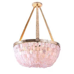 Lampadario a 8 Luci Quarzo Rosa