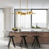 Lampadario a 3 luci Sound Bil in metallo spazzolato galvanizzato