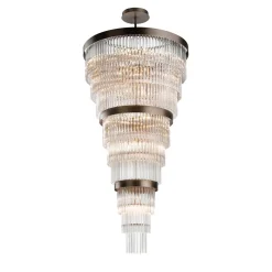 Lampadario a 48 luci Triedro Big Icicle
