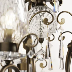 Lampadario Anfora in Vetro Trasparente