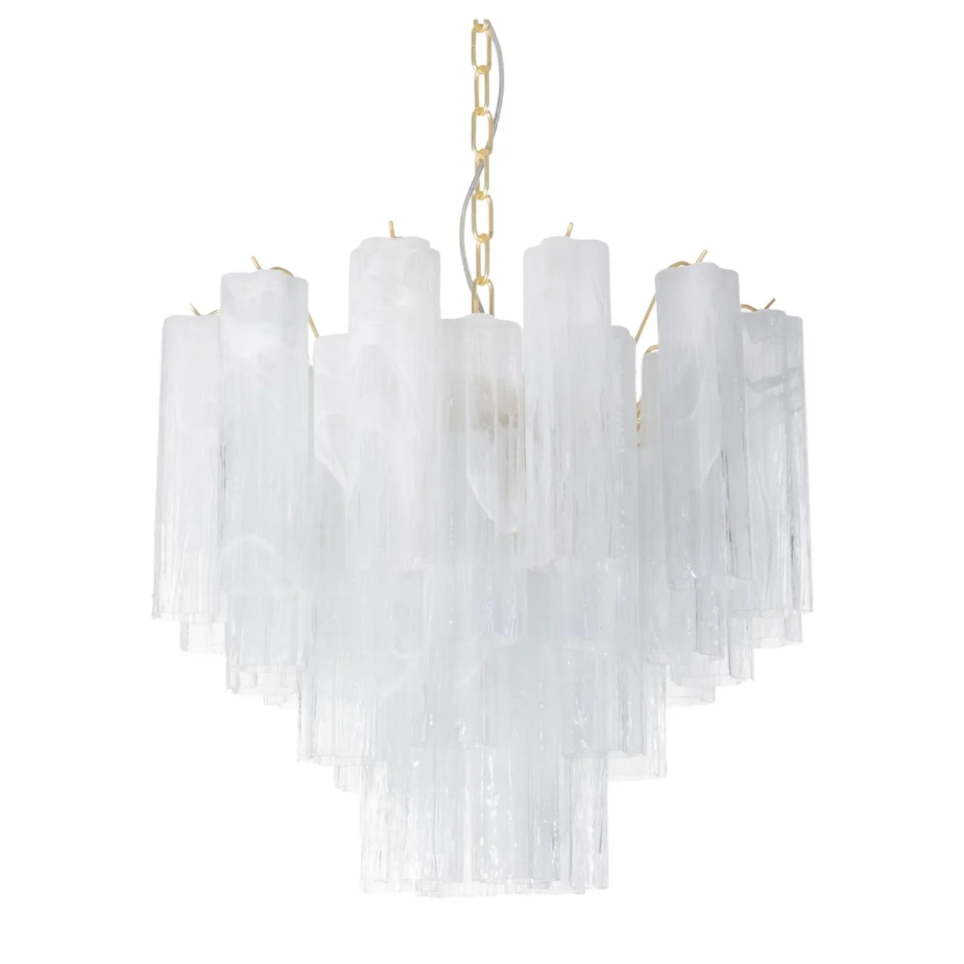 Lampadario Annalisa Alabastro in vetro bianco