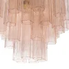 Lampadario Annalisa Rosa in vetro rosa