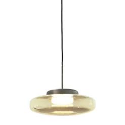 Lampadario a pendente in vetro di champagne singolo per lounge