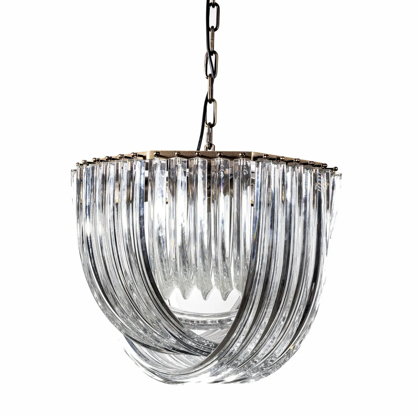 Lampadario Ares Esagonale Piccolo in Cristallo