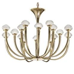 Lampadario Art Déco con cristallo