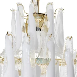 Lampadario Artemide Heritage in vetro bianco