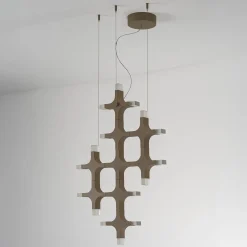 Lampadario a sospensione Galaxy Vertical Bright Sand Finish