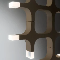 Lampadario a sospensione Galaxy Vertical Bright Sand Finish