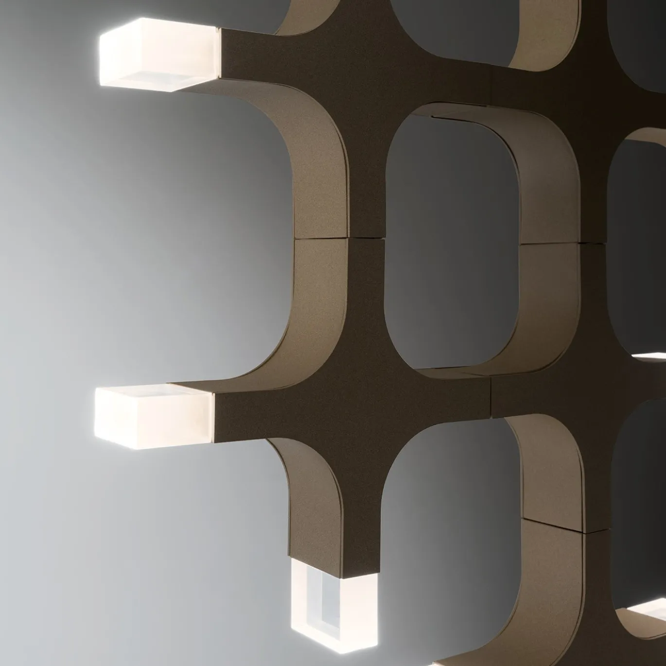 Lampadario a sospensione Galaxy Vertical Bright Sand Finish