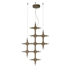 Lampadario a sospensione Galaxy Vertical Bright Sand Finish