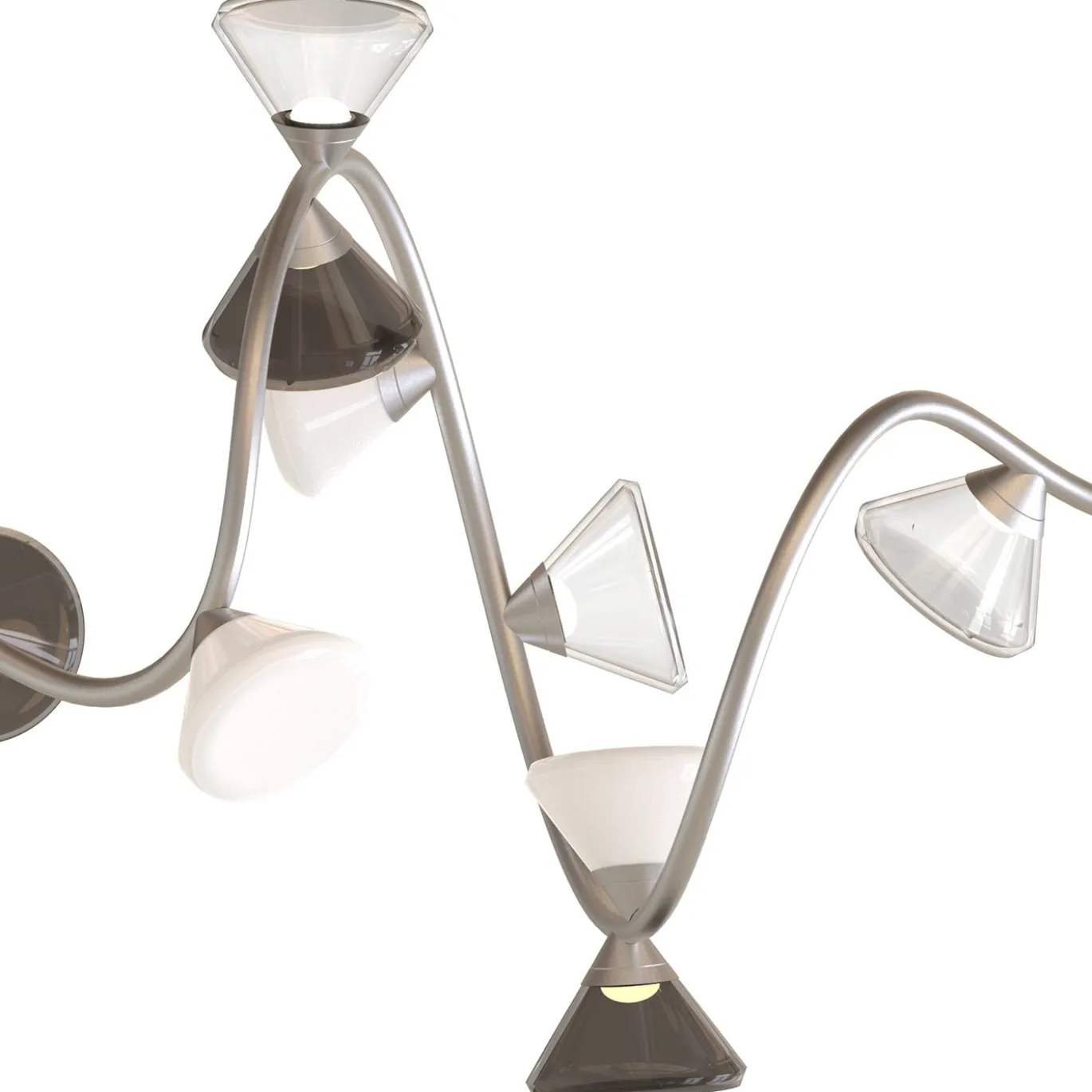 Lampadario a Spirale Linfa in Argento