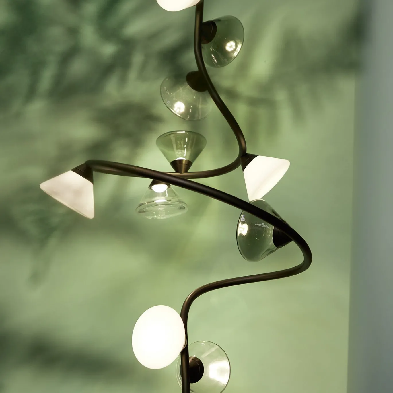 Lampadario a spirale Linfa Nero