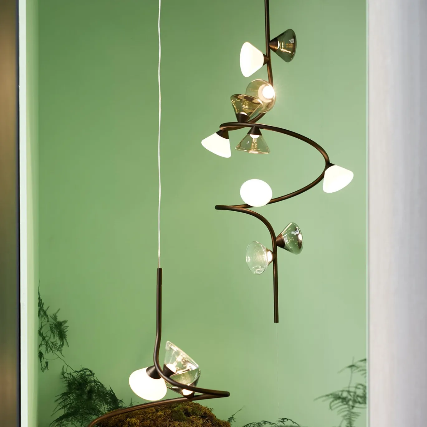 Lampadario a spirale Linfa Nero