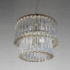 Lampadario Cabaret CAB01 a 8 luci in oro placcato e vetro chiaro