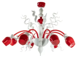 Lampadario Calles Rosso