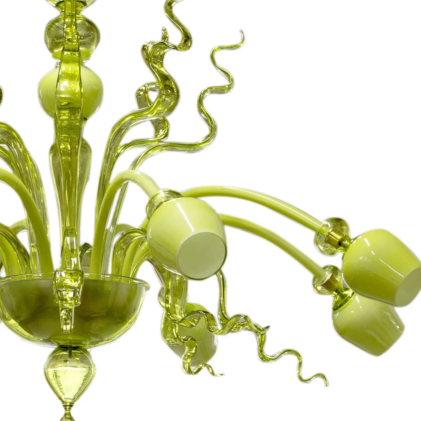Lampadario Callesverde in vetro verde