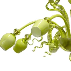 Lampadario Callesverde in vetro verde