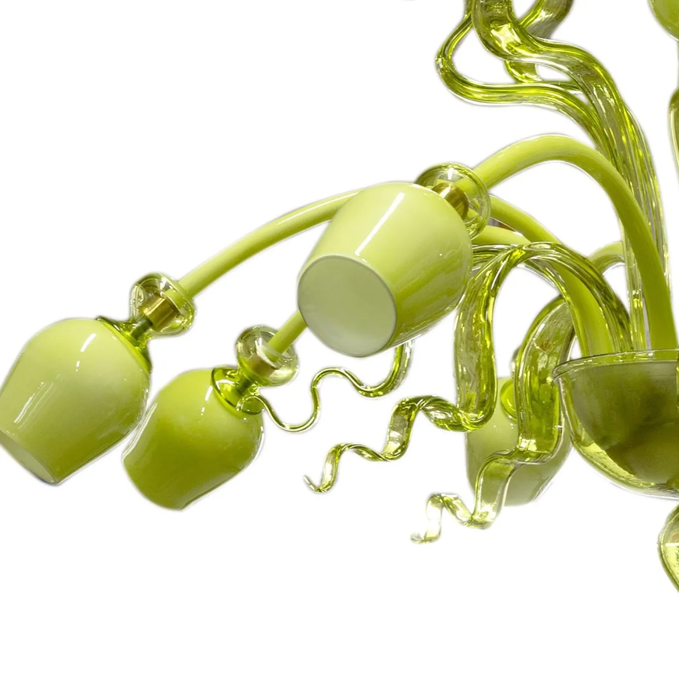 Lampadario Callesverde in vetro verde