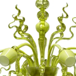 Lampadario Callesverde in vetro verde