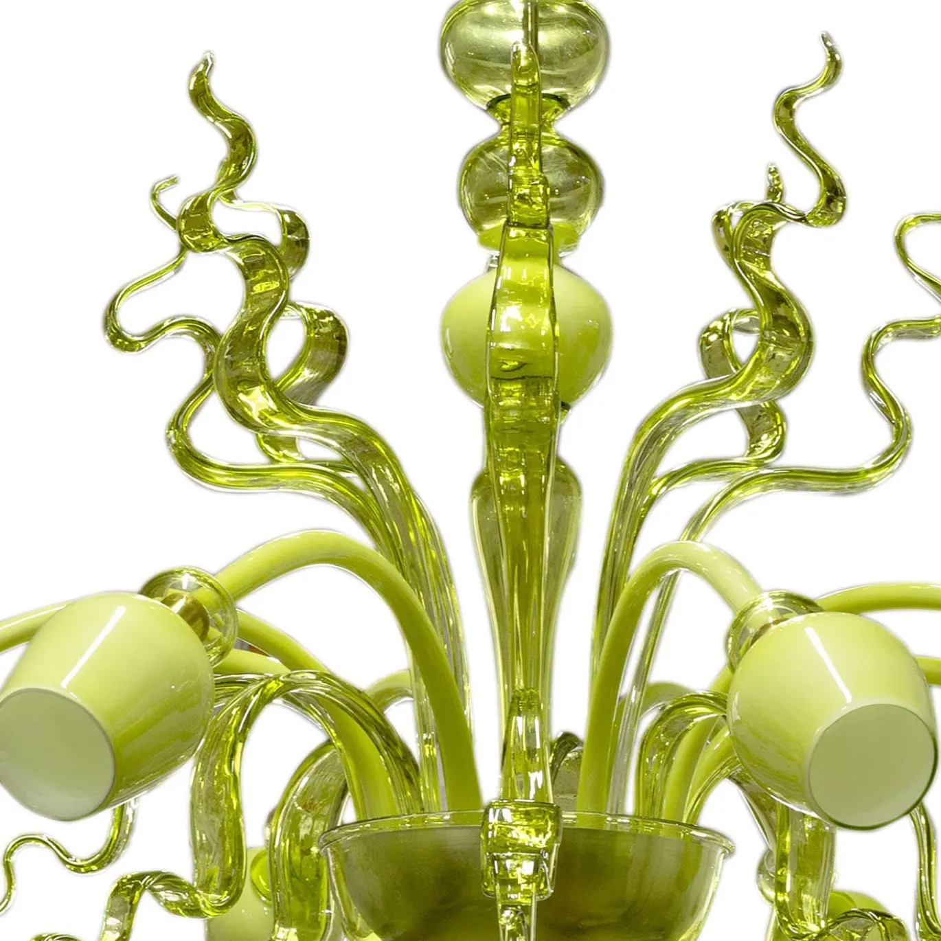 Lampadario Callesverde in vetro verde