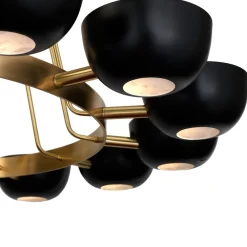 Lampadario Callisto in Ottone Nero