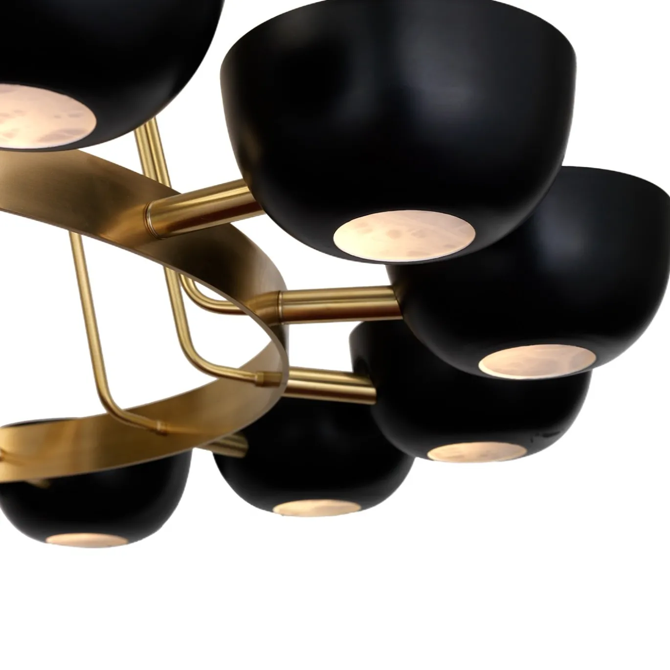 Lampadario Callisto in Ottone Nero