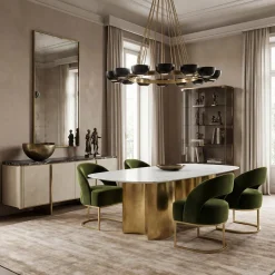 Lampadario Callisto in Ottone Nero