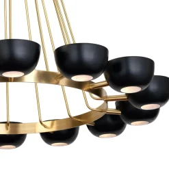 Lampadario Callisto in Ottone Nero