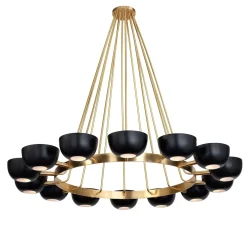Lampadario Callisto in Ottone Nero