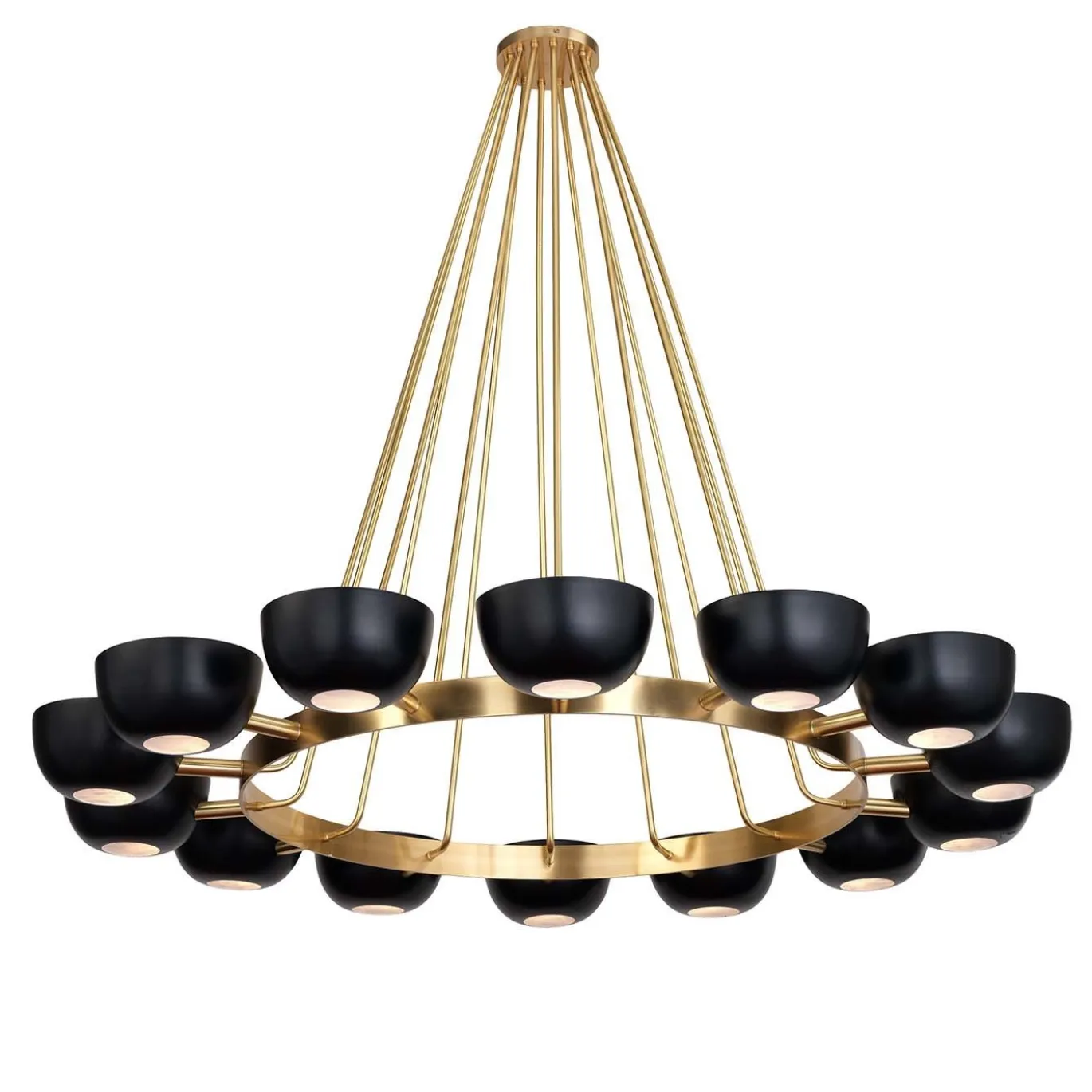 Lampadario Callisto in Ottone Nero