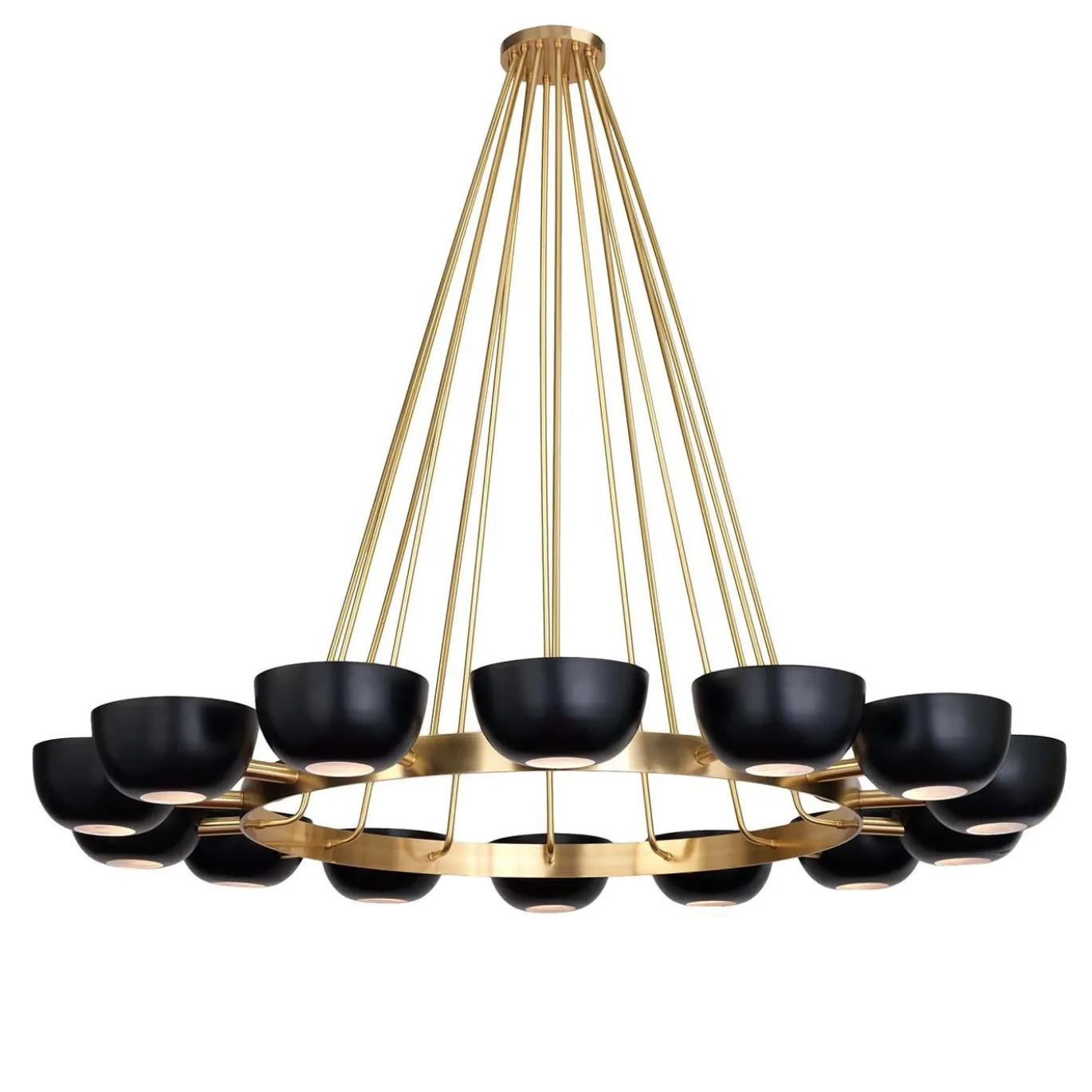 Lampadario Callisto in Ottone Nero