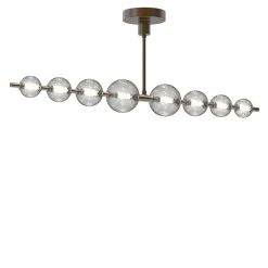 Lampadario Caravaggio a 8 Luci in Vetro di Murano Grigio