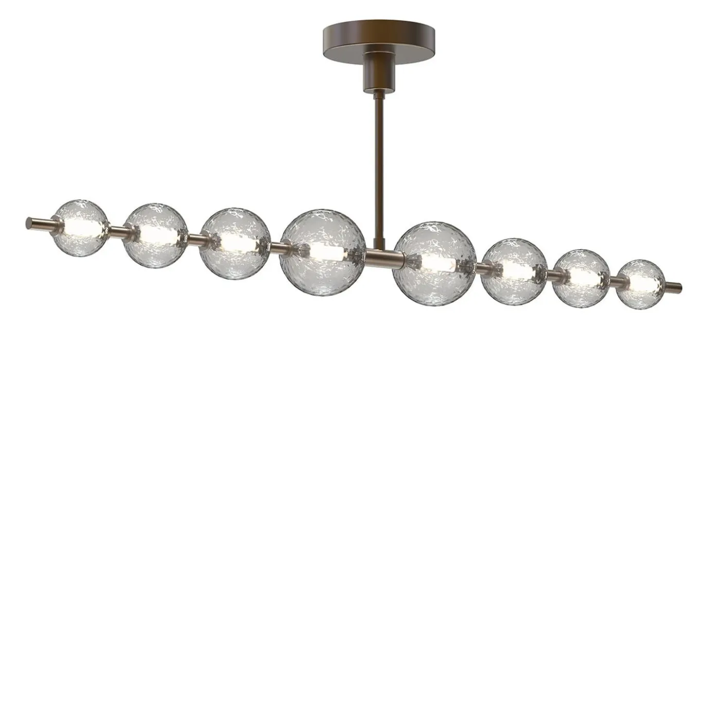 Lampadario Caravaggio a 8 Luci in Vetro di Murano Grigio