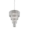 Lampadario Cascade 46 in vetro martellato
