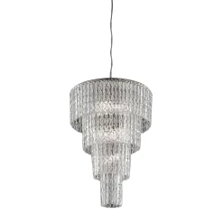 Lampadario Cascade 46 in vetro martellato