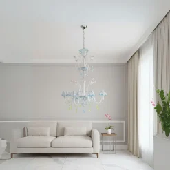 Lampadario Celeste Barocco Floreale
