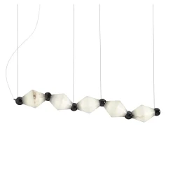 Lampadario Chronos in Alabastro Bianco