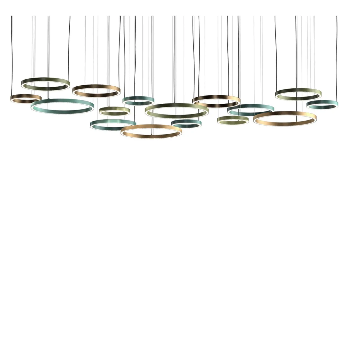 Lampadario Circolare Henos Project S16 Medio in Alluminio