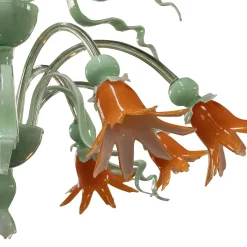 Lampadario Cleo in Vetro Verde