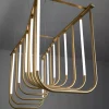 Lampadario Collier Lineare in Oro