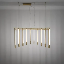 Lampadario Collier Lineare in Oro